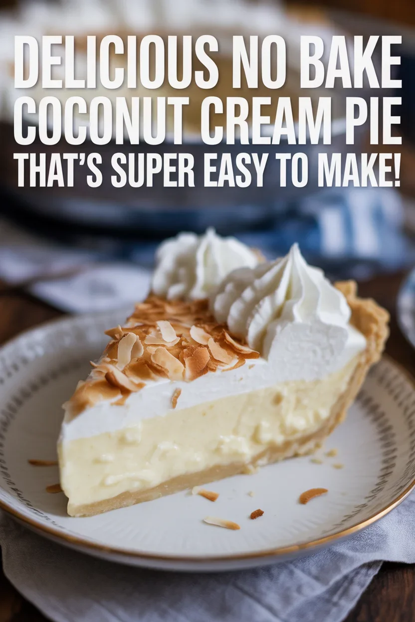 No Bake Coconut Cream Pie