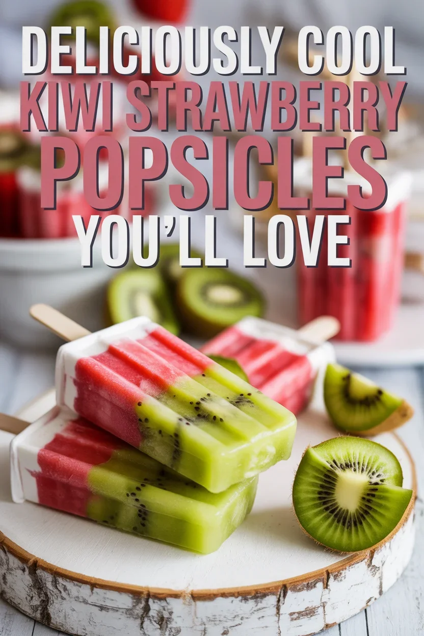 Kiwi Strawberry Popsicles