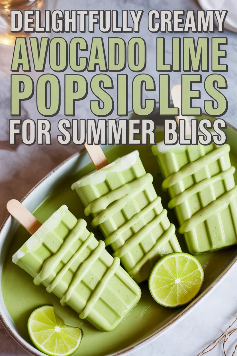 Avocado Lime Popsicles