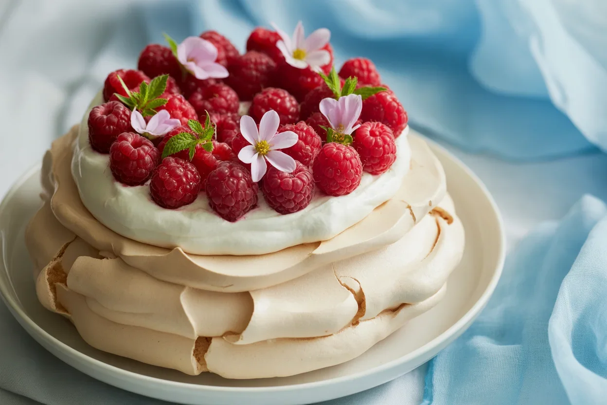 Double Stacked Berry Pavlova Cake Recipe