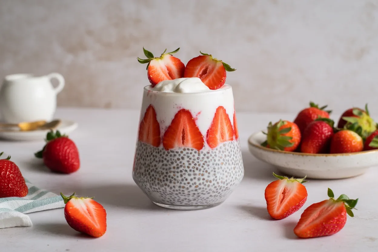 Easy Strawberry Chia Pudding Breakfast Recipe