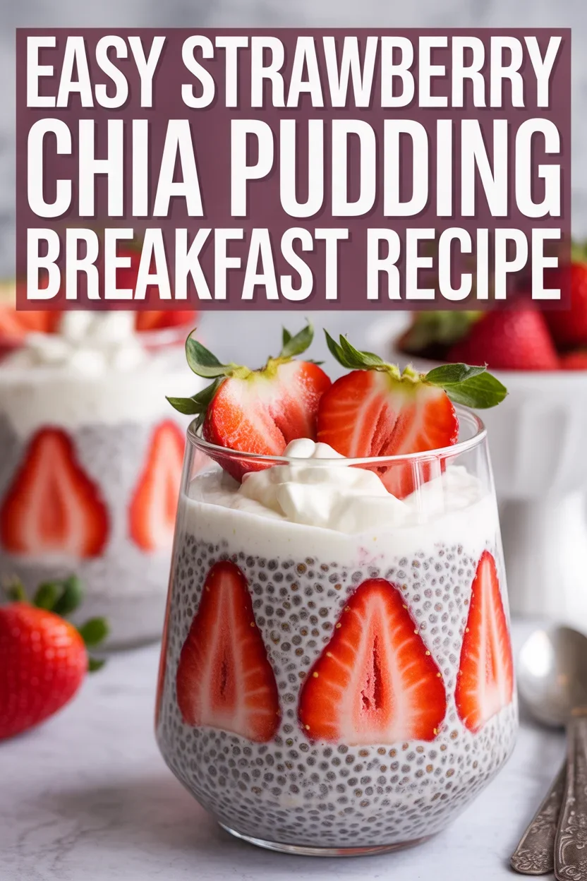 Easy Strawberry Chia Pudding Breakfast Recipe