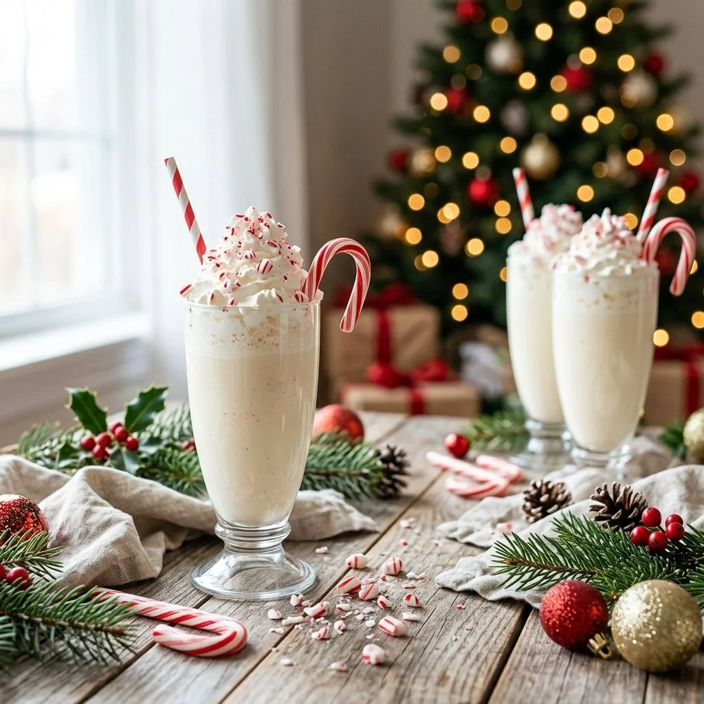 Festive Peppermint Christmas Float - Easy Holiday Treat - recipe maestro