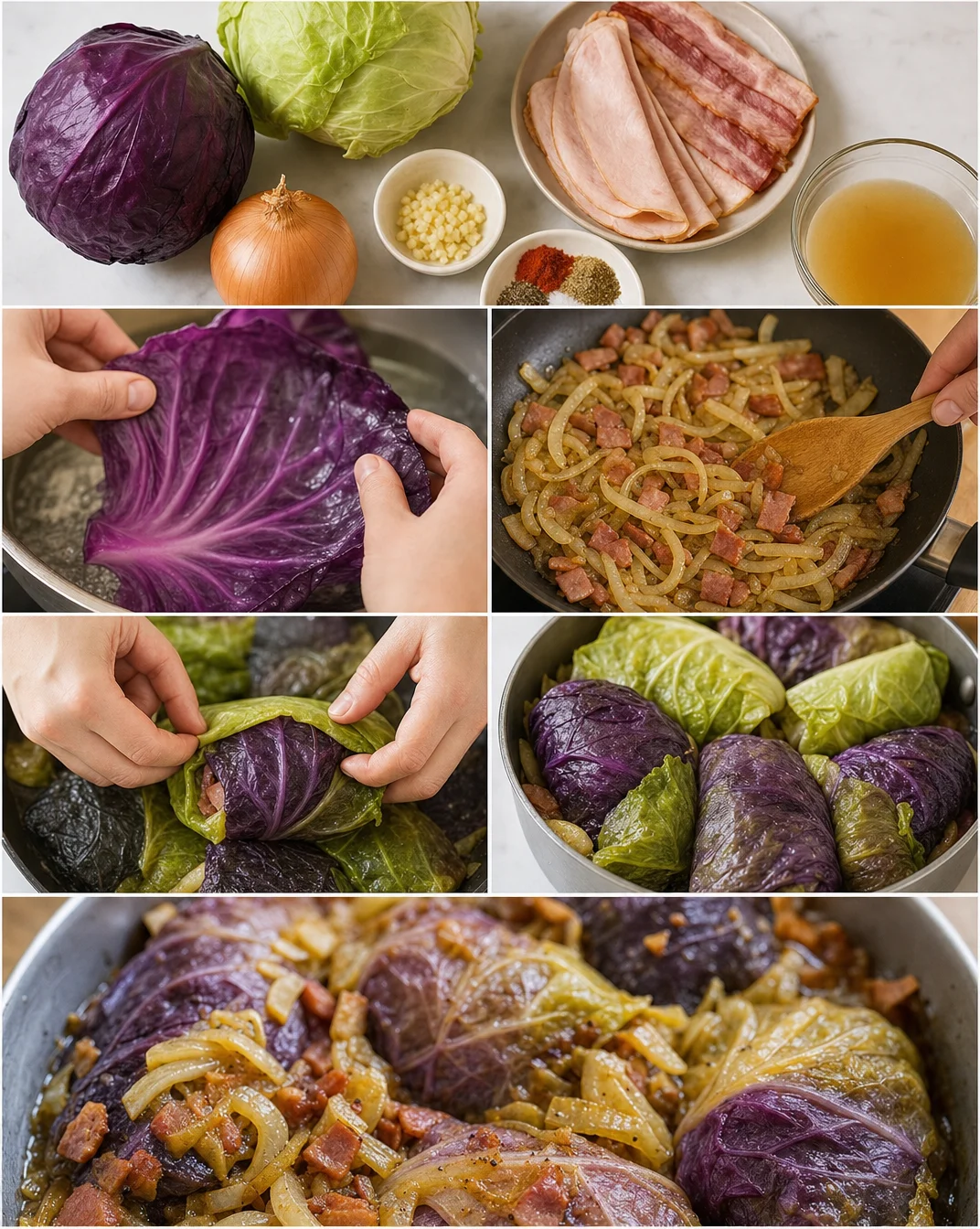 Filthy Cabbage: Indulgent Turkey Bacon and Chicken Ham Delight