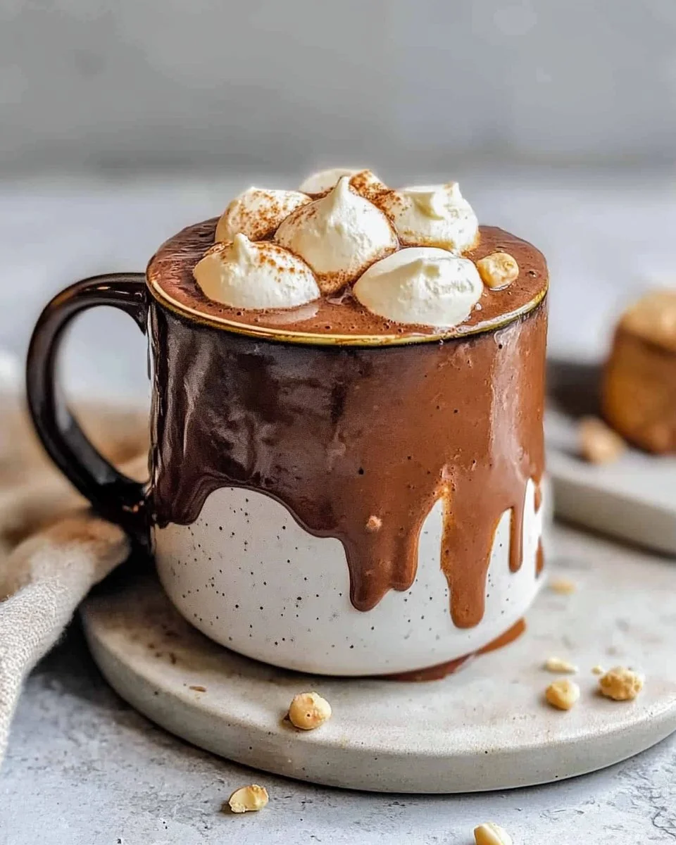 Fluffernutter Hot Cocoa - Cookie Dough and Oven Mitt