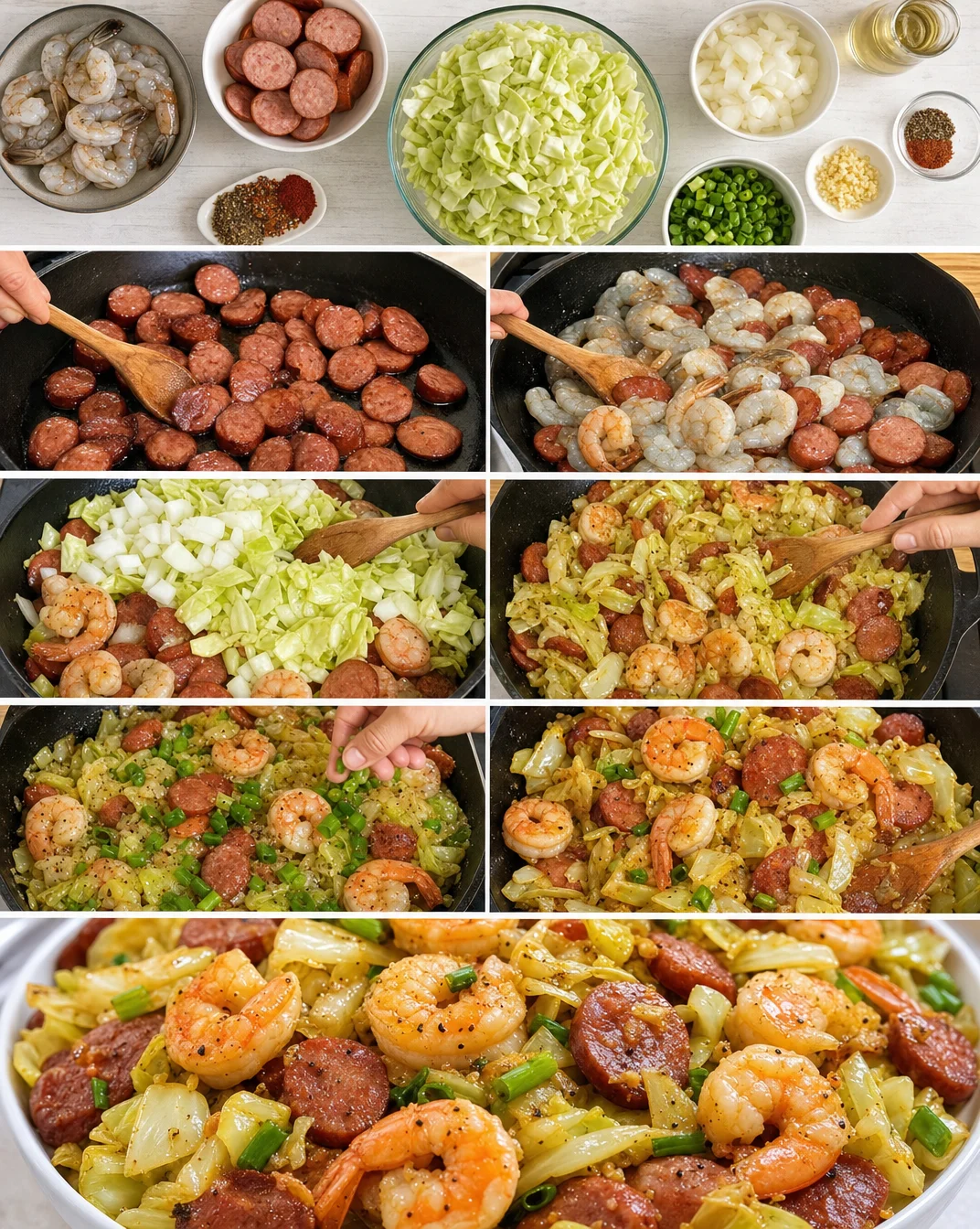 Fried Cabbage with Shrimp and Sausage: Easy Comfort Food Delight