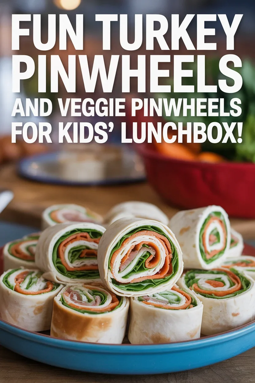 Fun Turkey Pinwheels and Veggie Pinwheels for Kids' Lunchbox!