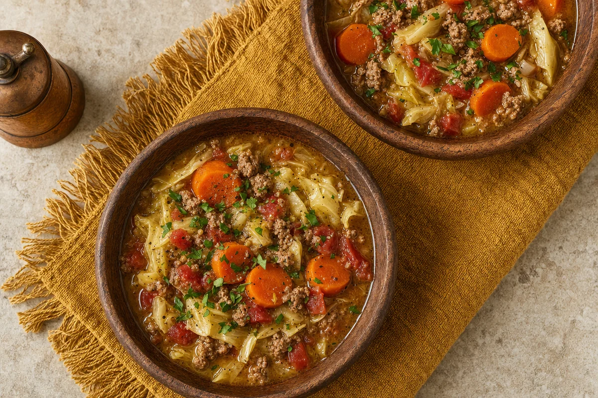Ground Beef and Cabbage Soup