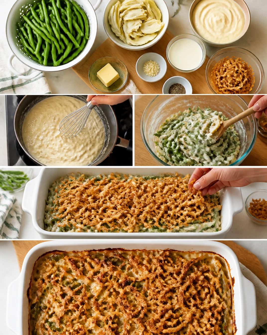 Homemade Stovetop Green Bean Casserole: A Chic Twist on a Classic Holiday Dish | Sweet Green Bean Casserole, Green Bean Casserole with Artichokes, Green Bean Artichoke Casserole All Recipes