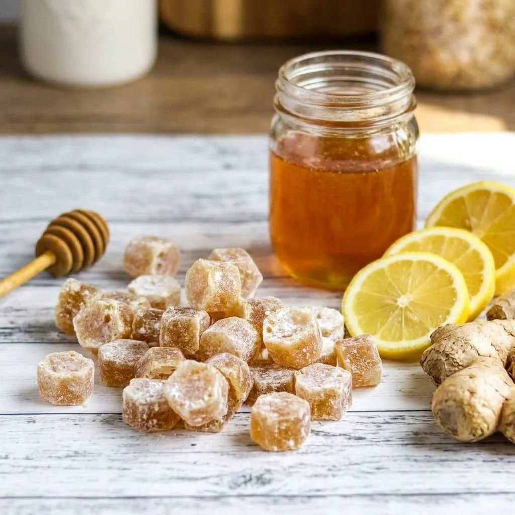 Honey Lemon Throat Drops for soothing relief of throat discomfort