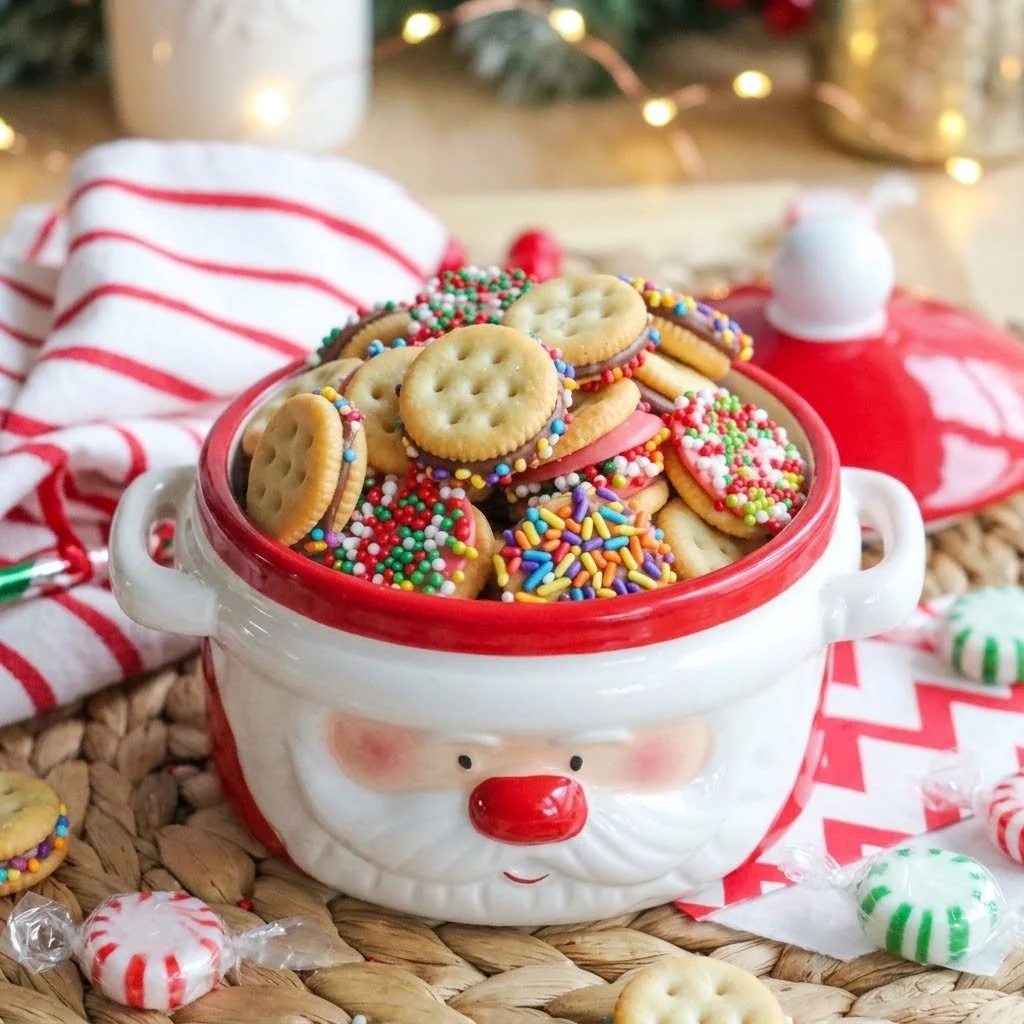 Viral Mini Ritz Freckles recipe from TikTok with ingredients and finished product
