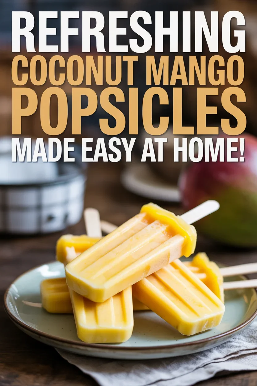 Refreshing Coconut Mango Popsicles Made Easy at Home!