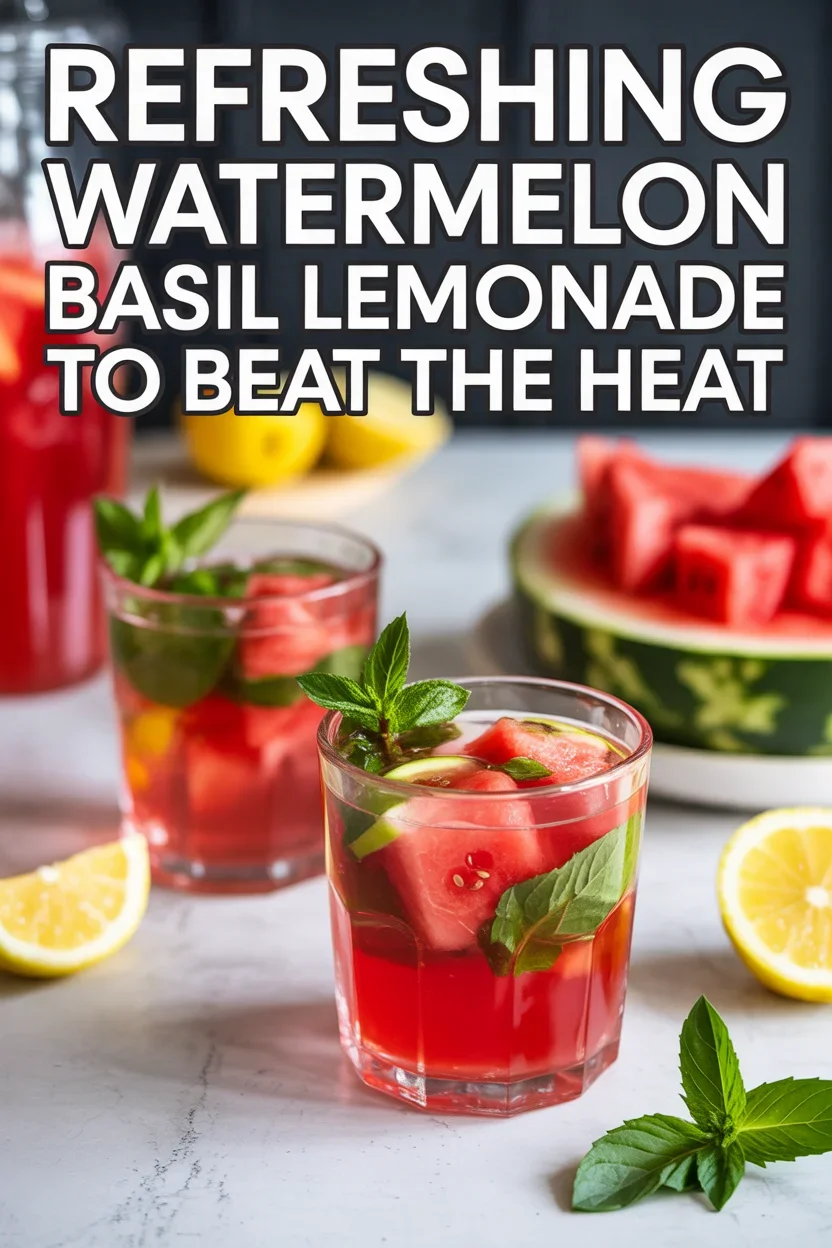 Watermelon Basil Lemonade