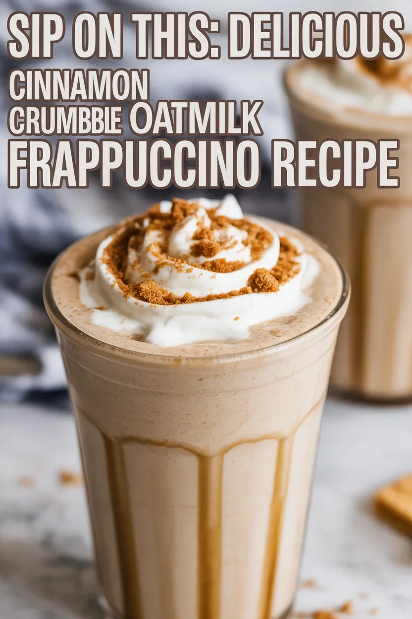Sip on This: Delicious Cinnamon Crumble Oatmilk Frappuccino Recipe