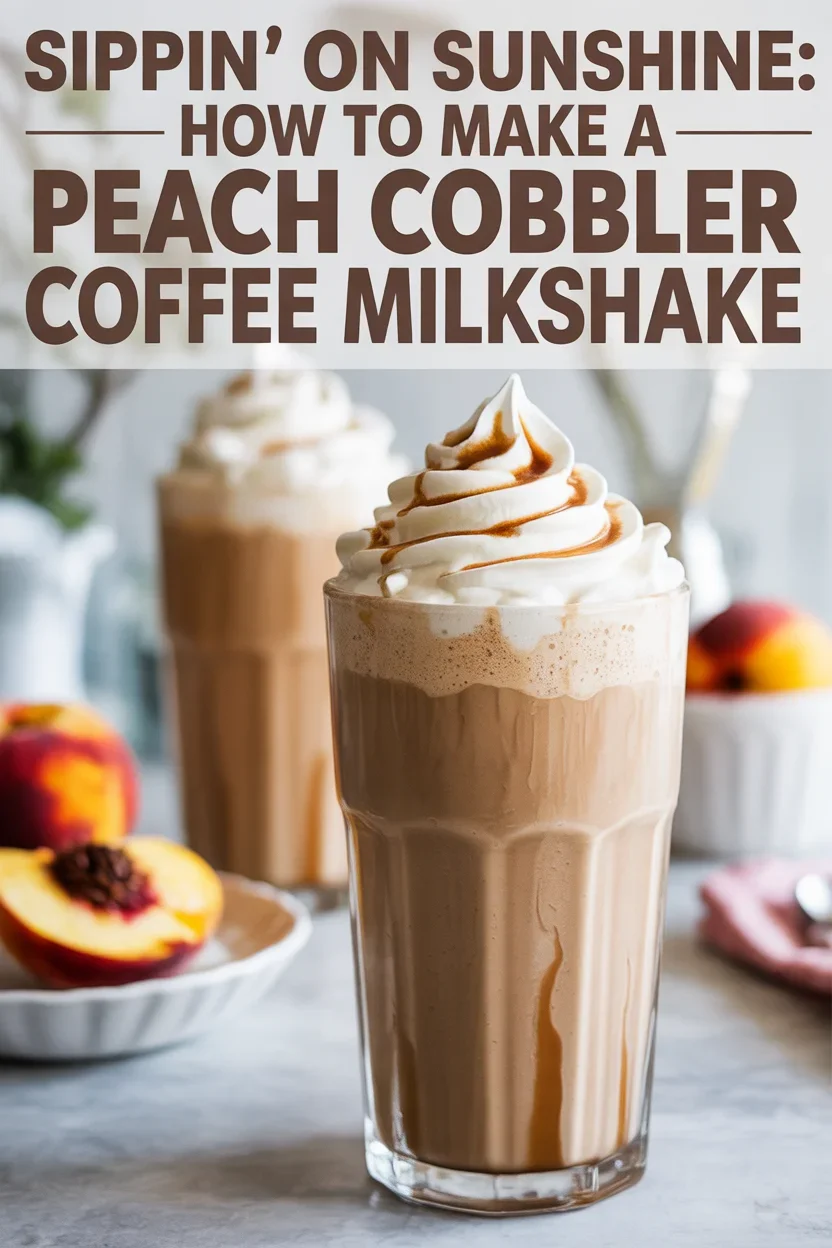 Peach Cobbler Coffee Milkshake