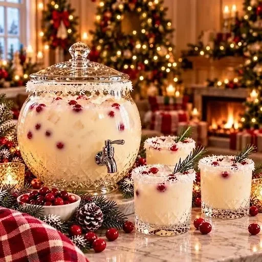 Snowy Coconut Christmas Punch