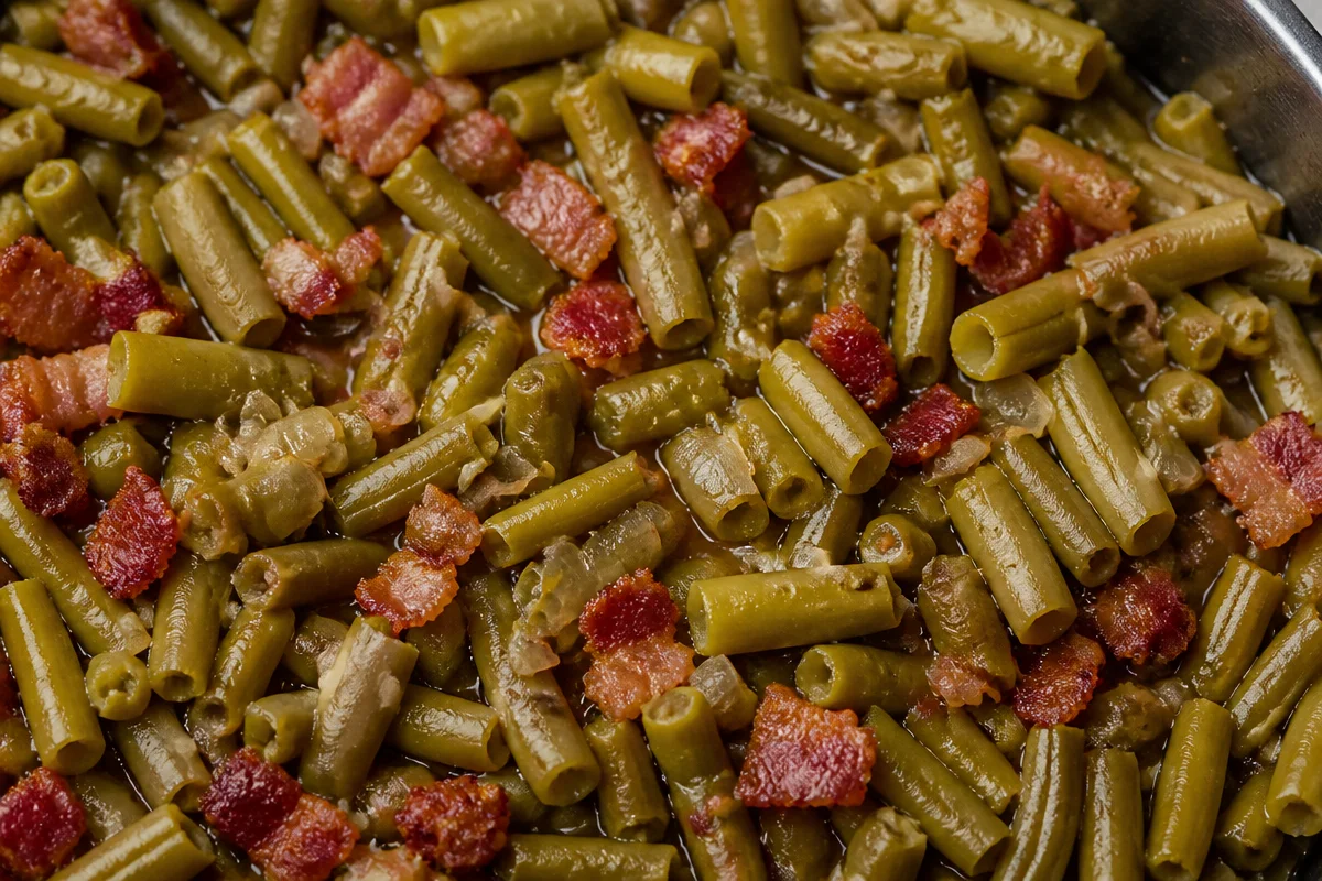 Delicious Texas Roadhouse Green Beans served as a savory side dish