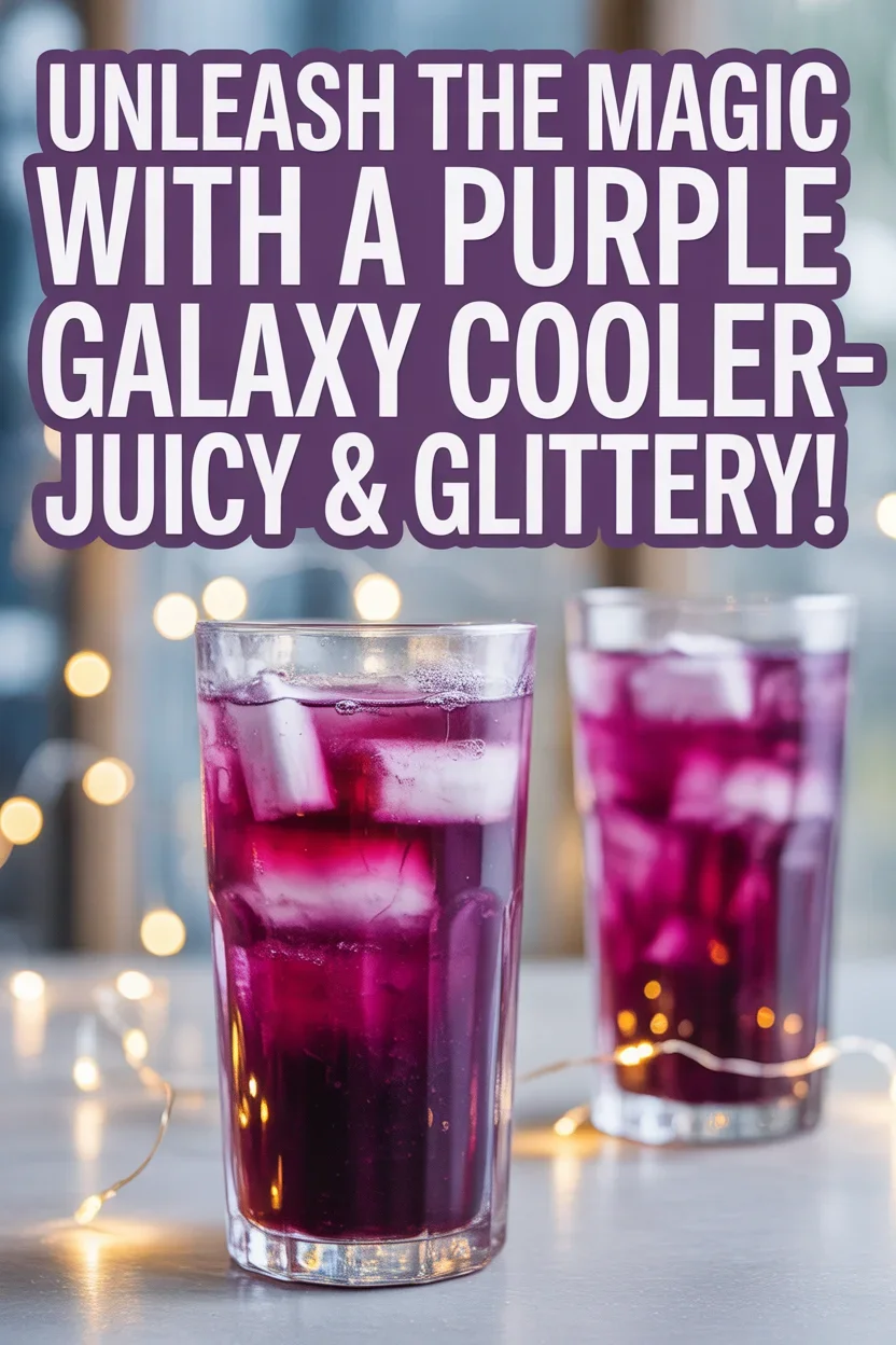Unleash the Magic with a Purple Galaxy Cooler – Juicy & Glittery!