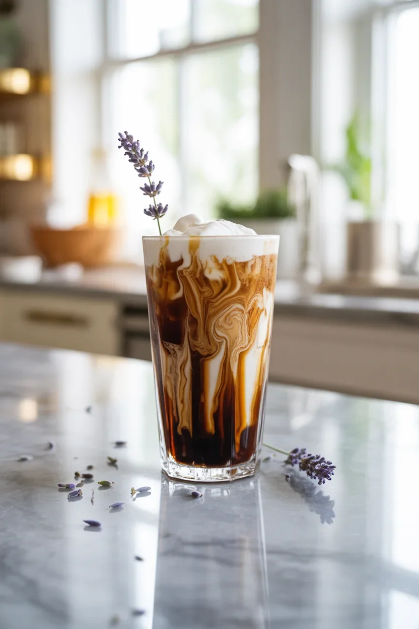 Vanilla Bean Lavender Cold Brew Latte
